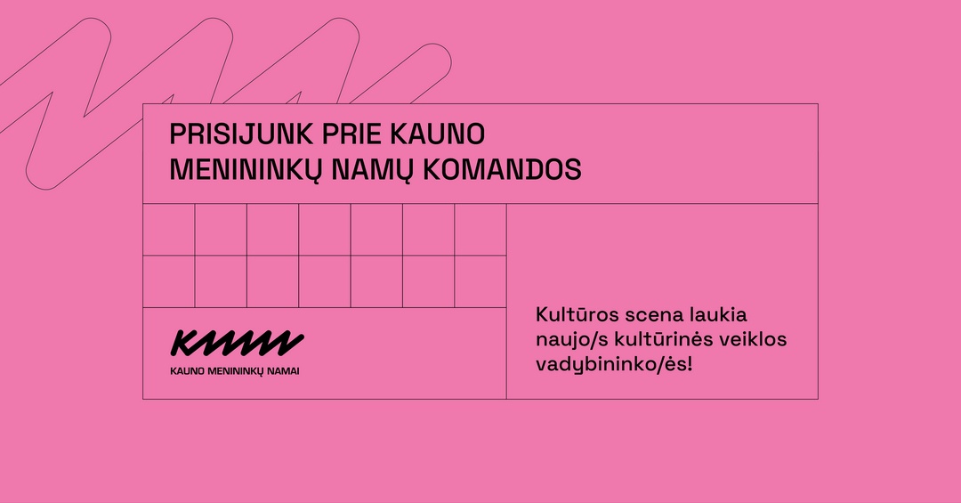 Ieškome kūrybiško, iniciatyvaus ir organizuoto komandos nario, kuris prisidėtų prie kultūros renginių kūrimo ir įgyvendinimo Kaune | Kauno menininkų namai