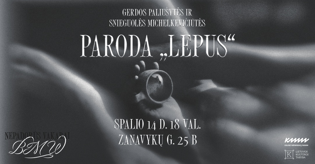 Nepadorūs vakarai. BMW ▞ Gerdos Paliušytės ir Snieguolės Michelkevičiūtės paroda „Lepus“